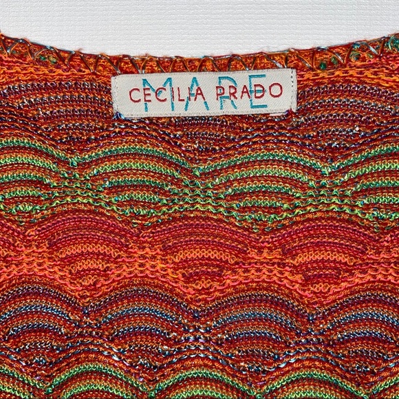 Cecilia Prada Mare Orange Aydane Pointelle Knit Dress - Picture 5 of 7